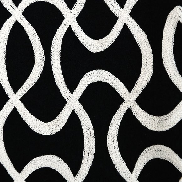 TALBOTS Black Zip Up Wool Sweater Jacket with White Sartouche Braid - Size PM - Picture 10 of 14